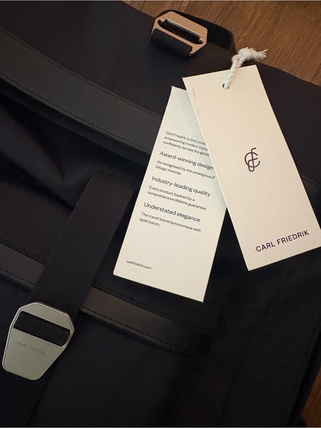 Authentic Carl Friedrik Nwt, Open Box- City-Hopper Backpack Black Nylon — image 7 of 7